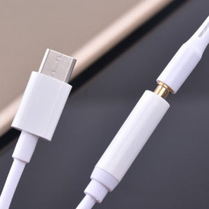 12.5cm USB - C / Type - C Male to 3.5mm Audio Female Adapter Converter, 12.5cm Type - C to 3.5mm - ORIWHIZ