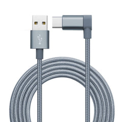 1.2m 2A 90 Copper Wires Woven Elbow USB - C / Type - C 3.1 to USB 2.0 Data / Charger Cable - ORIWHIZ