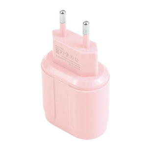 13 - 22 2.1A Dual USB Macarons Travel Charger,, EU Plug, US Plug - ORIWHIZ