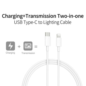 2 in 1 PD3.0 30W USB - C / Type - C Travel Charger with Detachable Foot + PD3.0 3A USB - C / Type - C to 8 Pin Fast Charge Data Cable Set, Cable Length: 1m, AU Plug, 1m - ORIWHIZ