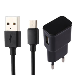 5V 2.1A Intelligent Identification USB Charger with 1m USB to USB - C / Type - C Charging Cable, EU Plug - ORIWHIZ