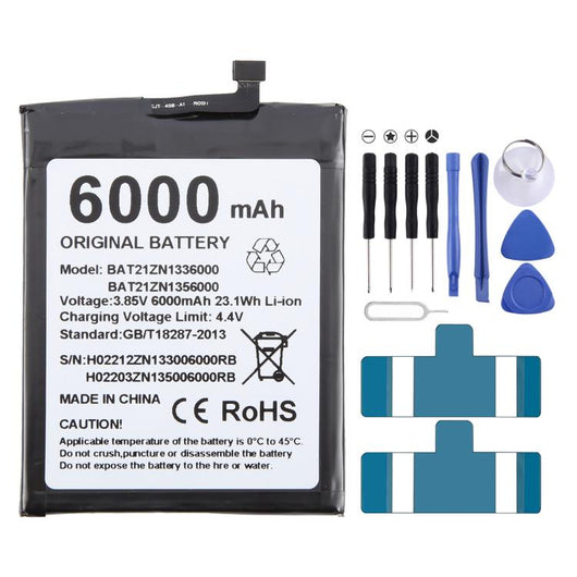 Battery Replacement, For DOOGEE V20 / V20S BAT21ZN1336000 6000mAh, For DOOGEE S97 Pro BAT18735500 8500mAh, For DOOGEE X96 Pro BAT20X965400 5400mAh, For DOOGEE S59 Pro BAT20M1710050 10050mAh, For DOOGEE S96 / S96 Pro BAT20ZN1296350 6350mAh - ORIWHIZ