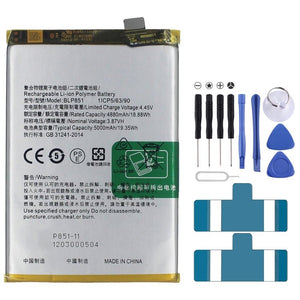 BLP855 4500 mAh Li - Polymer Battery Replacement For OPPO Reno6 Pro 5G / K9 Pro, BLP783, BLP781, BLP779, BLP789, BLP787, BLP797, BLP755 For OPPO K7x, BLP791, BLP811, BLP817, BLP863, BLP825, BLP855, BLP839, BLP819, BLP835, BLP805, BLP851, BLP831 - ORIWHIZ