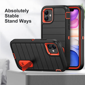 Defender Gen2 Rugged PC + Silicone Phone Case with Holder, For iPhone 11 - ORIWHIZ