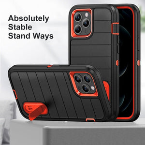 Defender Gen2 Rugged PC + Silicone Phone Case with Holder, For iPhone 12 Pro - ORIWHIZ