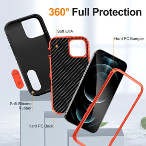 Defender Gen2 Rugged PC + Silicone Phone Case with Holder, For iPhone 12 Pro - ORIWHIZ