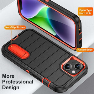 Defender Gen2 Rugged PC + Silicone Phone Case with Holder, For iPhone 13 - ORIWHIZ