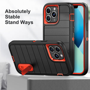 Defender Gen2 Rugged PC + Silicone Phone Case with Holder, For iPhone 13 Pro - ORIWHIZ