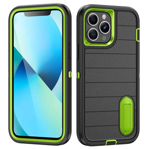 Defender Gen2 Rugged PC + Silicone Phone Case with Holder, For iPhone 13 Pro Max - ORIWHIZ