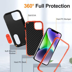 Defender Gen2 Rugged PC + Silicone Phone Case with Holder, For iPhone 14 Plus - ORIWHIZ