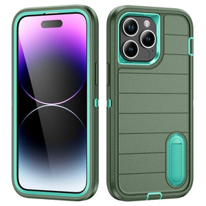 Defender Gen2 Rugged PC + Silicone Phone Case with Holder, For iPhone 14 Pro - ORIWHIZ