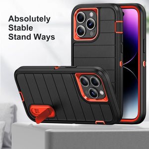 Defender Gen2 Rugged PC + Silicone Phone Case with Holder, For iPhone 14 Pro - ORIWHIZ