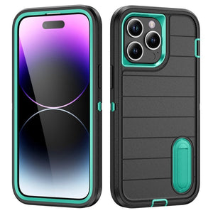 Defender Gen2 Rugged PC + Silicone Phone Case with Holder, For iPhone 14 Pro Max - ORIWHIZ