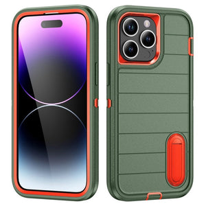 Defender Gen2 Rugged PC + Silicone Phone Case with Holder, For iPhone 14 Pro Max - ORIWHIZ