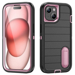 Defender Gen2 Rugged PC + Silicone Phone Case with Holder, For iPhone 15 Plus - ORIWHIZ