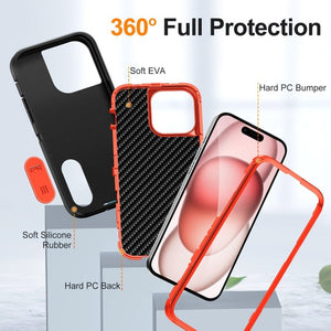 Defender Gen2 Rugged PC + Silicone Phone Case with Holder, For iPhone 15 Pro Max - ORIWHIZ