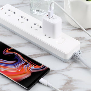 LZ - 215A+C 20W QC 3.0 USB + PD 3.0 USB - C / Type - C Fast Charging Travel Charger, US Plug, US Plug - ORIWHIZ