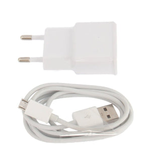 Micro 5 Pin USB Sync Cable + EU Plug Travel Charger, EU Plug - ORIWHIZ