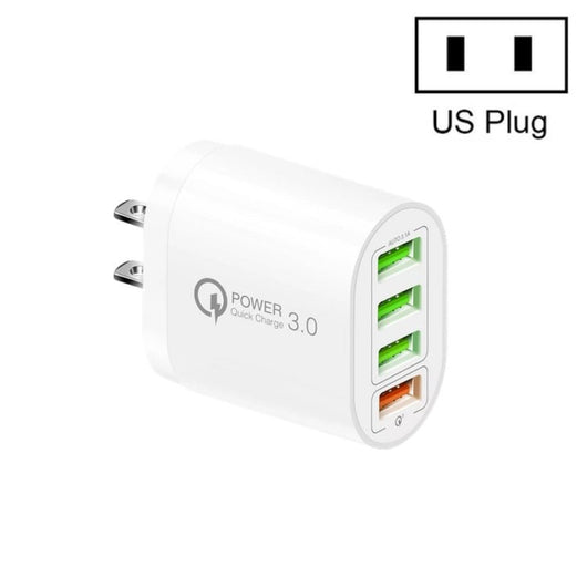 QC - 04 QC3.0 + 3 x USB 2.0 Multi - ports Charger for Mobile Phone Tablet, US Plug, US Plug - ORIWHIZ