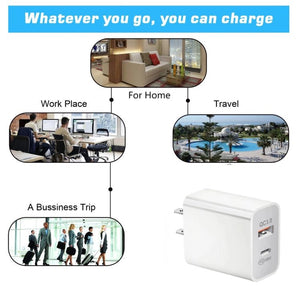 SDC - 18W 18W PD + QC 3.0 USB Dual Fast Charging Universal Travel Charger, AU Plug, AU Plug - ORIWHIZ