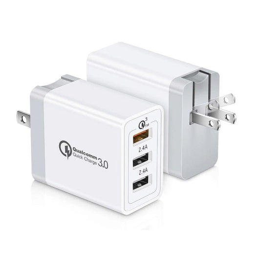 SDC - 30W 30W QC 3.0 USB + 2.4A Dual USB 2.0 Ports Mobile Phone Tablet PC Universal Quick Charger Travel Charger, US Plug, US Plug - ORIWHIZ