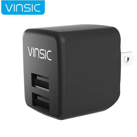 Vinsic 12W 5V 2.4A Output Dual USB Wall Charger USB Charger Adapter - ORIWHIZ