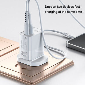 Yesido YC32PD20W + QC3.0 Dual - port Fast Charging Head Mobile Phone Charger, YC32 UK Plug, YC32 EU Plug - ORIWHIZ