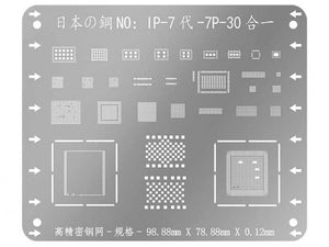 10pcs WL Multi-purpose IC Chip BGA Reballing Stencil Templates For 6 7 8 X XS MAX XR BGA IC Repair Template Heating Net - ORIWHIZ