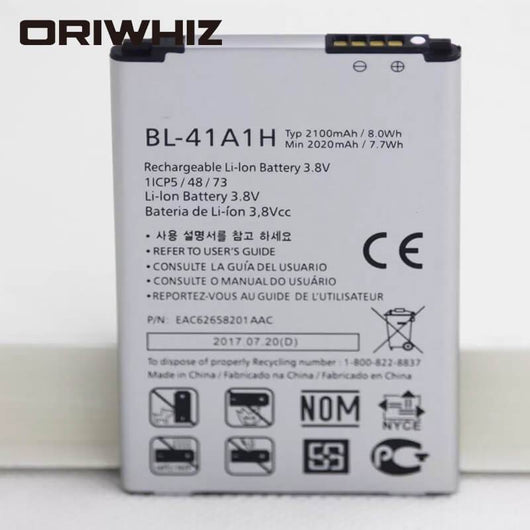 2100mah BL-41A1H mobile phone battery for Optimus F60 MS395 D390N Gong VS810PP Transpyre LS660 BL41A1H internal battery - ORIWHIZ