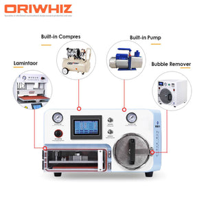 3 In 1 Vacuum Oca Laminating for Flat Screen Built-in Vaccum Pump and Air Compressor Bubble Lcd Repair Machine Remover ZM-2 - Oriwhiz Replace Parts