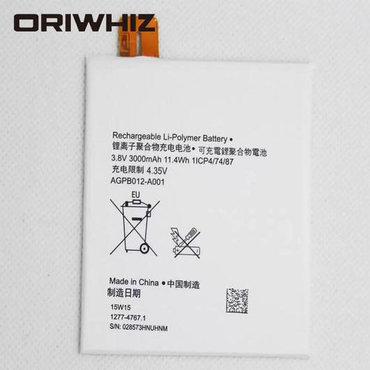 3000mAh AGPB012-A001 battery for ST27 ST27i Xperia ST27a mobile phone replacement battery - ORIWHIZ