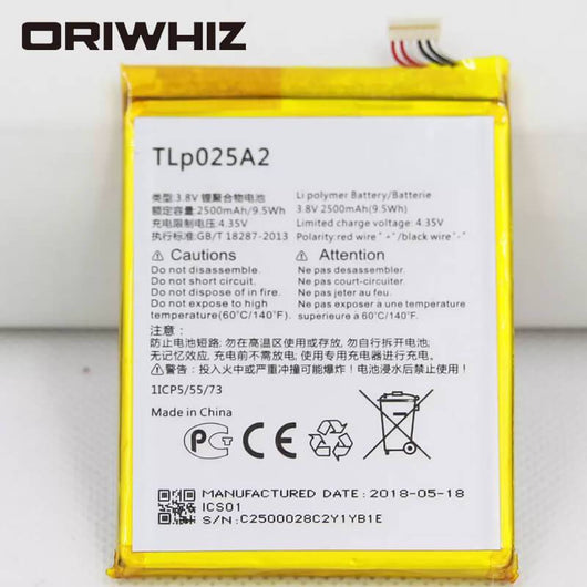 Built-in 2500mah spare battery for one-touch TLp025A2 battery - ORIWHIZ