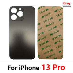 For iPhone 12 11 8 8 plus X XS MAX battery glass back glass replacement back cover housing big hole camera With stickers - ORIWHIZ