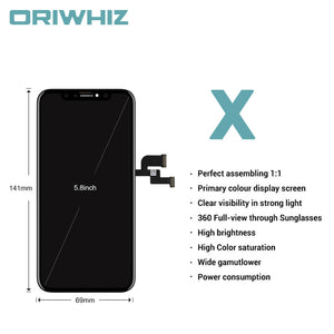 LCD Display INCELL For iPhone X LCD Screen Replacement Display Assembly Touch Screen Digitizer - ORIWHIZ