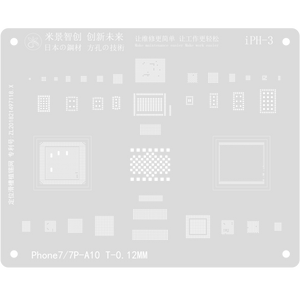 MIJING 0.12mm Japan Steel Tin Net for Iphone IPH 1-13 BGA Reballing Stencils Square Holes - ORIWHIZ