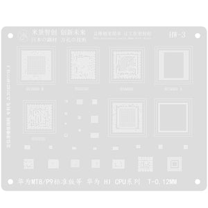 MJ BGA Reballing Solder Stencil Plant Tin Net for HW-1-4 P20/20Pro/Mate10/10 Pro/RS/10/V10/Kirin970/Hi3670 Tin Planting Tool - ORIWHIZ