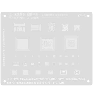 MJ BGA Reballing Solder Stencil Plant Tin Net for OPPOA3/A1/A73/A79/A83/R11/R15, VIVOX20/X20i/Y75 MT6771/6763/SDM660CPU general series - ORIWHIZ