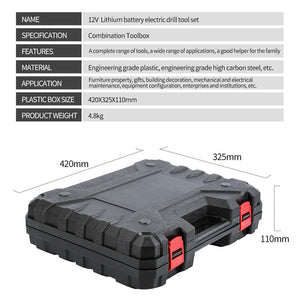 OEM Order Only 120 in1 12V Lithium battery electric drill tool set - ORIWHIZ