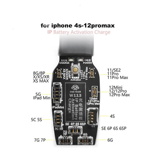 OSS W113 W115 Battery Charging Activation Test Boot Line for iPhone 4S-12promax Android Fast Charging Power Test Boot Line - ORIWHIZ