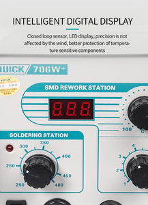 QUICK 705 hot gun soldering station 2in1 rework station Electric Soldering Iron BGA Rework Welding Station - ORIWHIZ