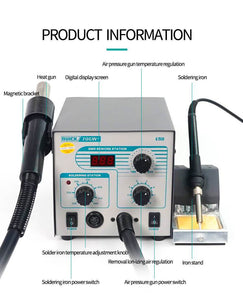 QUICK 705 hot gun soldering station 2in1 rework station Electric Soldering Iron BGA Rework Welding Station - ORIWHIZ