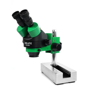 RELIFE M3T Trinocular Microscope with RL-004U Universal Movable base Stand 7X-45X Stereo Microscope Zoom Adjustable for Repair - ORIWHIZ