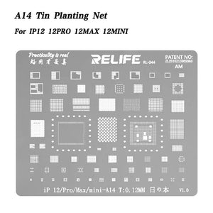 RELIFE RL-044 Multi-Function Universal BGA Reballing Stencil 0.3 0.35 0.4 0.5 Parallel 45 Degree Hole/Misaligned Hole - ORIWHIZ