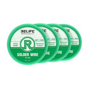 RELIFE RL-440 RL-441 RL-442 Solder Wire 0.3/0.4/0.5/0.6mm Rosin Core Tin Soldering Wire Roll Reel Welding Line - ORIWHIZ