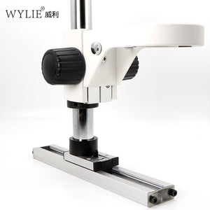 Simple microscope slide rail base 360 degrees rotatable 32mm single hole 25mm three holes adjustable angle - ORIWHIZ