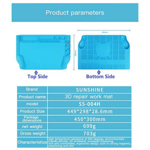 SS-004H 3D heat insulation Mat For mobile phone repair High Temperature Resistance of Blow Welding Magnetic Pad - ORIWHIZ