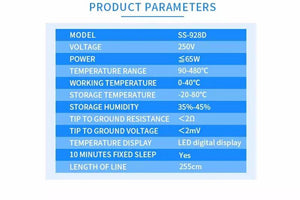 SS-928D 65W Intelligence Led Digitai Display Thermostat Electric Soldering Iron Soldering station Repair Welding Tool Kit - ORIWHIZ