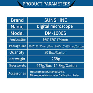 SUNSHINE DM-1000S Digital Magnifying Glass 1000X Magnification With LED Adjustable Light USB Magnifying Mobile Phone Repair Tool - ORIWHIZ