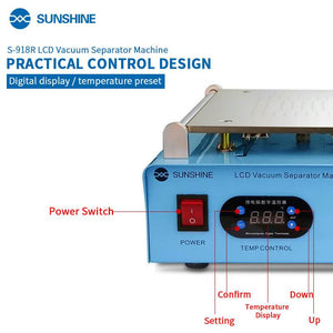 SUNSHINE S-918R 14 INCH work area for phone and tablet Heating Lcd Repair Separator Repair Machine - ORIWHIZ