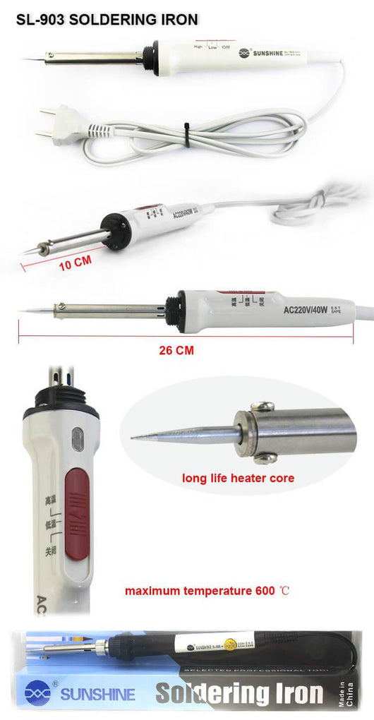 Sunshine SL-903 40w Temperature Adjustable Electric Soldering Iron - ORIWHIZ